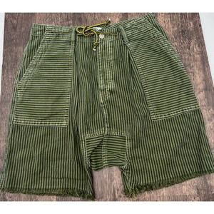 New Free People Easy Rider Harem Shorts Size XSmall Drawstring Wasit Stripe